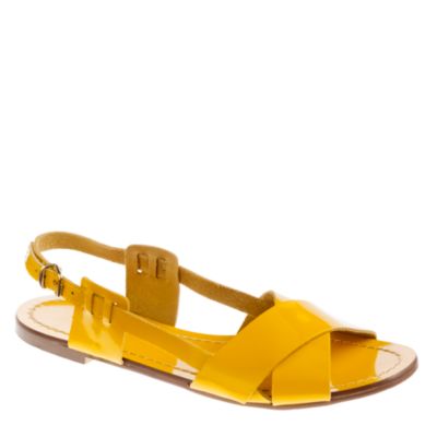 Tova patent sandals