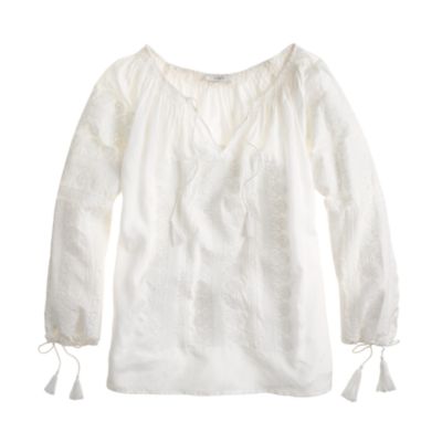 Collection embroidered voile top