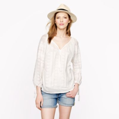 Collection embroidered voile top