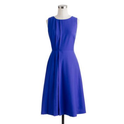Pleated dress in Super 120s