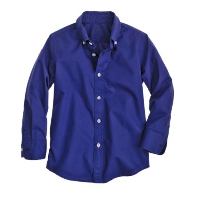Boys' Secret Wash shirt in garment-dyed