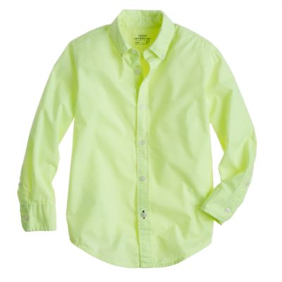 Boys' Secret Wash shirt in garment-dyed