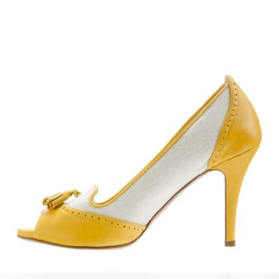 Evie oxford peep-toe pumps
