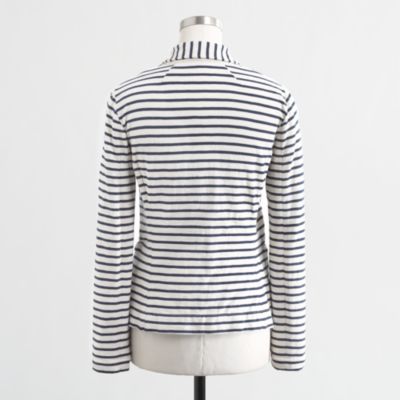Factory stripe knit pocket blazer