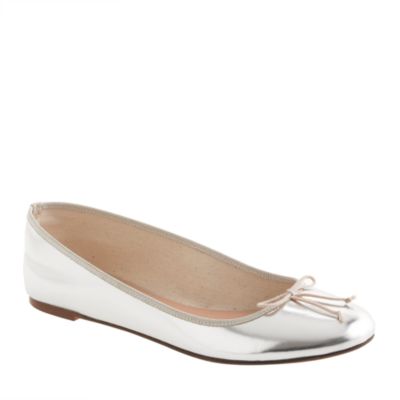 Classic mirror metallic ballet flats