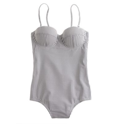 D-cup seersucker underwire tank