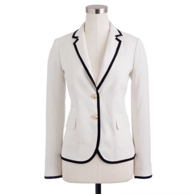 Schoolboy blazer in tipped linen
