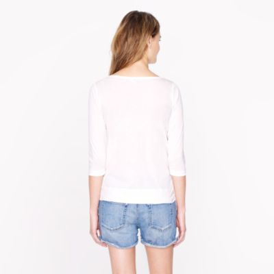Daisy lace three-quarter sleeve tee
