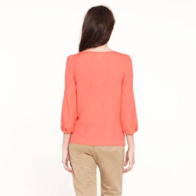Collection jacquard keyhole blouse
