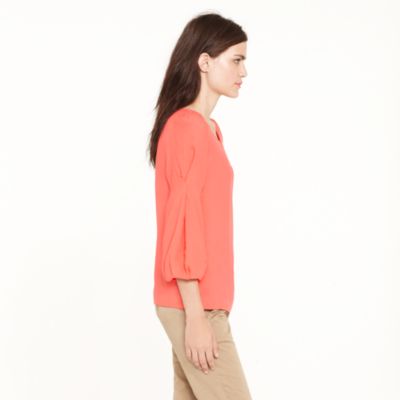 Collection jacquard keyhole blouse