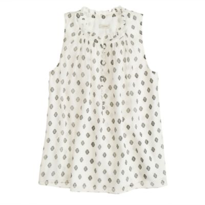 Sera top in traced medallion