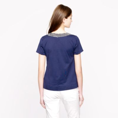 Tweed-front tee