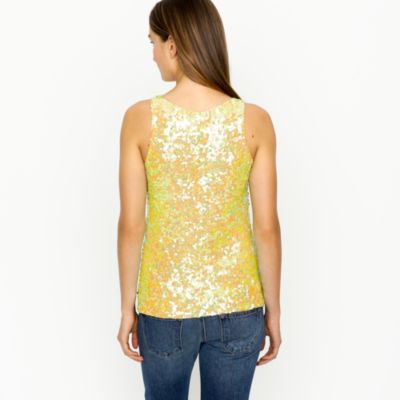 Citron sequin tank