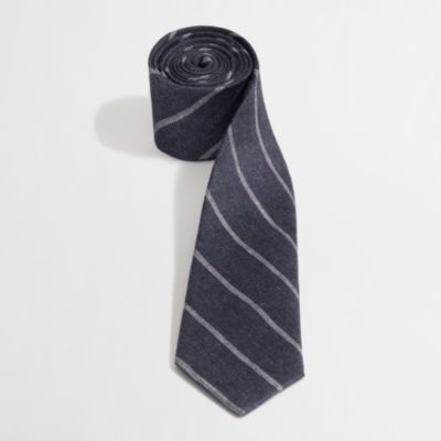 Factory cotton-linen sea-stripe tie