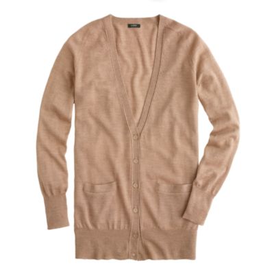 Classic merino long cardigan