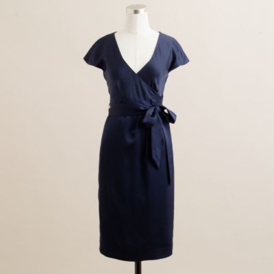 Petite Cecelia shift dress in tricotine