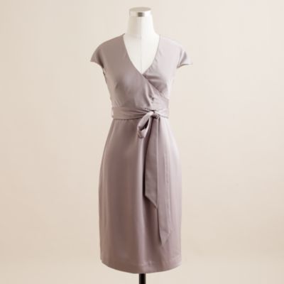 Petite Cecelia shift dress in tricotine