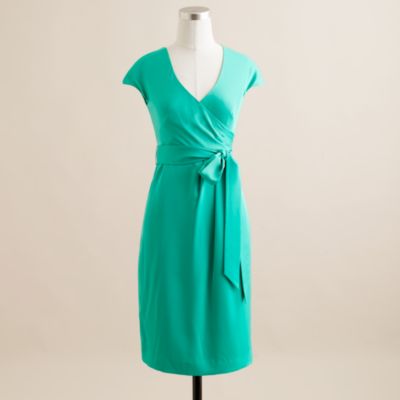 Petite Cecelia shift dress in tricotine
