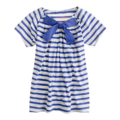 Girls' bow tie tee in stripe