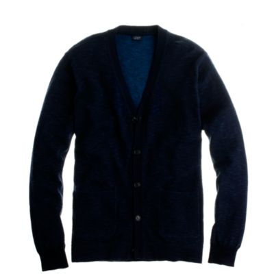 Cotton cardigan in navy