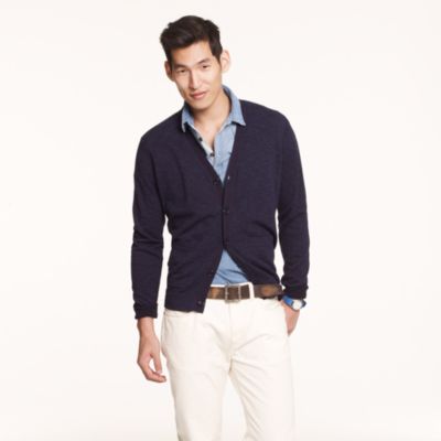 Cotton cardigan in navy