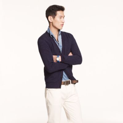 Cotton cardigan in navy