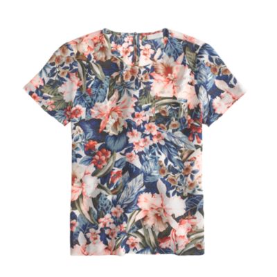Collection pocket tee in Mai Tai floral