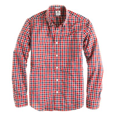 Thomas Mason&reg; for archive J. Crew shirt in 1892 rusted red check