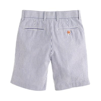Boys' club short in wide-stripe seersucker