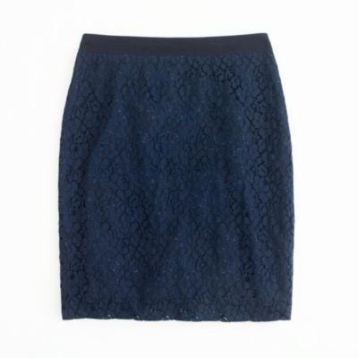 Factory pencil skirt in floral lace
