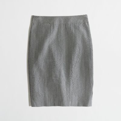 Factory pencil skirt in seersucker