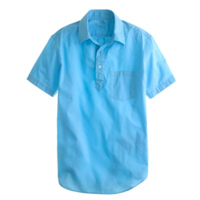Lightweight short-sleeve popover in garment dye