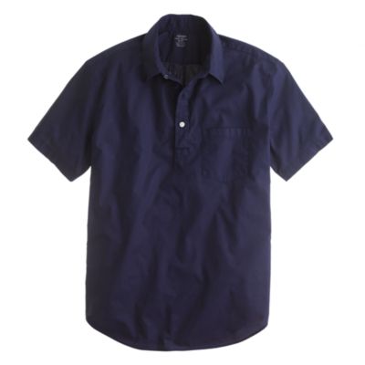 Lightweight short-sleeve popover in garment dye