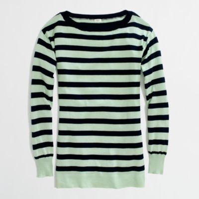 Factory stripe boatneck sweater