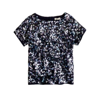 Girls' sequin sea tee