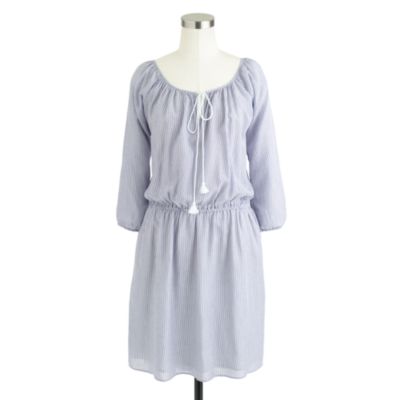 Striped blouson dress