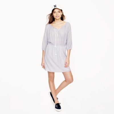 Striped blouson dress