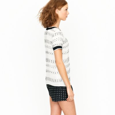 Beaded silk tee