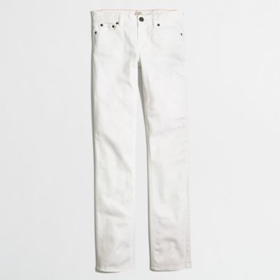 Factory straight and narrow jean in white