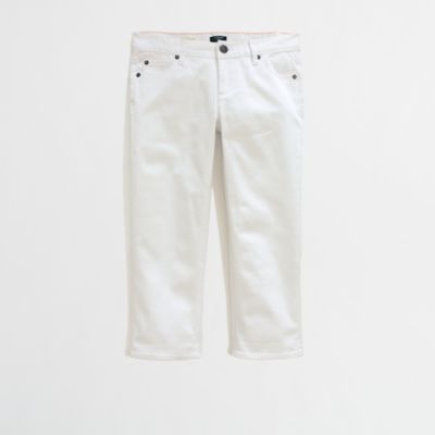 Factory straight and narrow capri jean in white wash