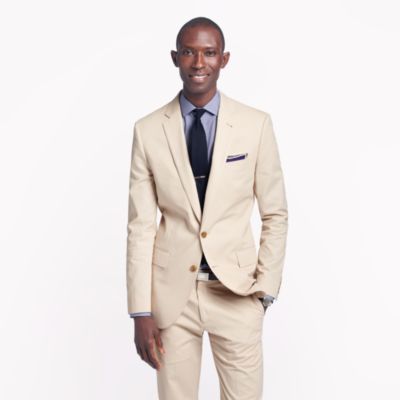 Ludlow suit jacket with double vent in Italian chino