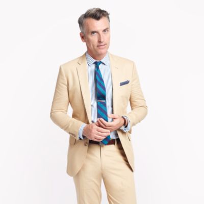 Ludlow suit jacket with double vent in Italian chino