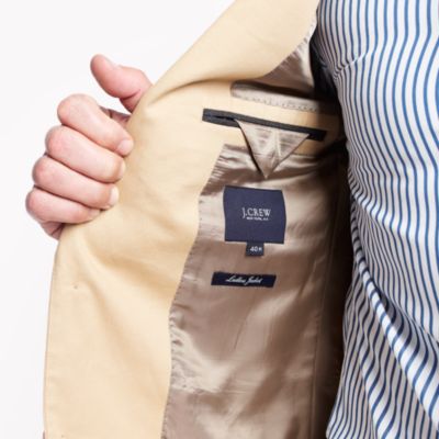 Ludlow suit jacket with double vent in Italian chino
