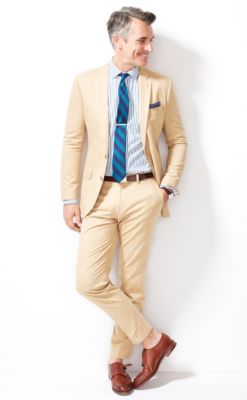 Ludlow suit jacket with double vent in Italian chino