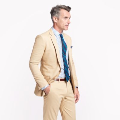 Ludlow suit jacket with double vent in Italian chino