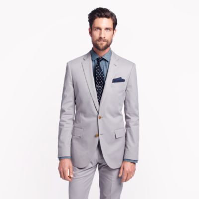 Ludlow suit jacket with center vent in Italian chino