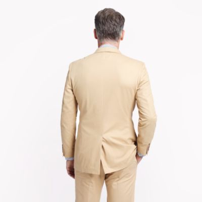 Ludlow suit jacket with center vent in Italian chino