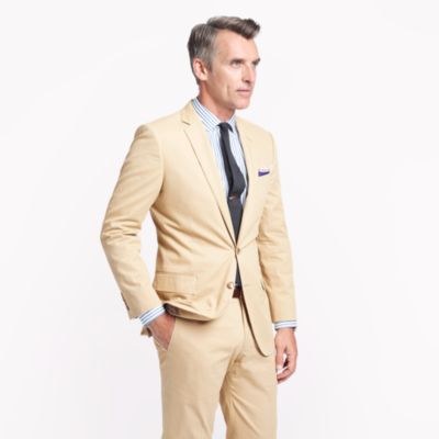 Ludlow suit jacket with center vent in Italian chino