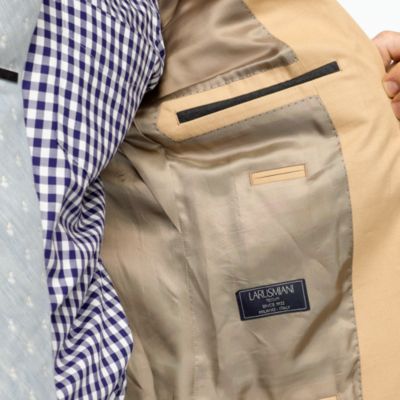Aldridge two-button suit jacket with center vent in Italian chino
