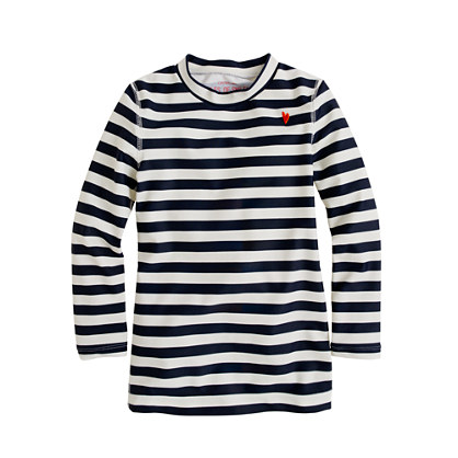 Girls' stripe rash-guard top